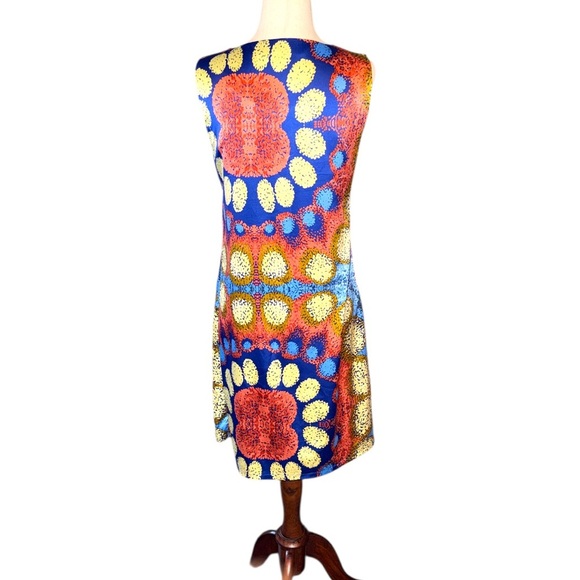 Tracy Negoshian Blue and Orange Mini Dress - Picture 2 of 4